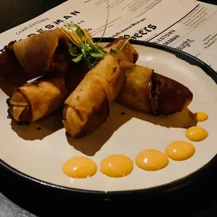 Steak &amp; Cheese Spring Rolls, very tasty!