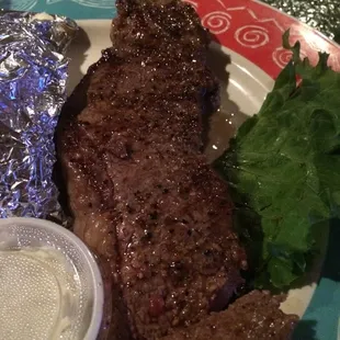 Strip steak.