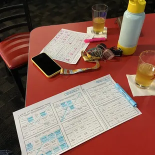 DJ Bingo paper cards