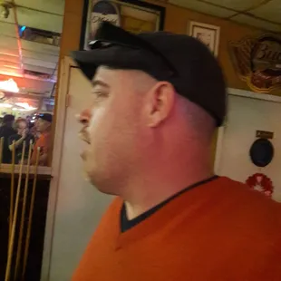 a man wearing a baseball cap