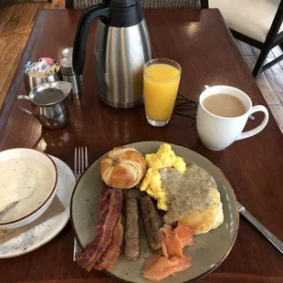 Breakfast buffet selections