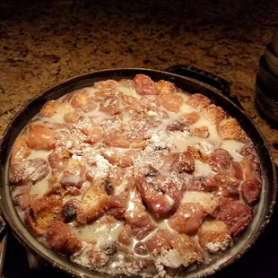 Why we cheat on diets! THE banana bread pudding.