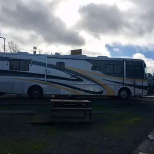 Long level pull-through sites with full hookups