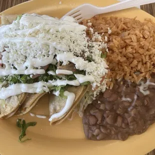 3 Beef Taco Combo Plate