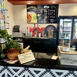 Burros and breakfast on one side with combination plates on the other.