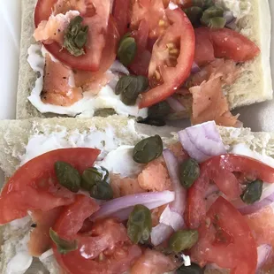 Lox with cream cheese