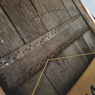 The original door from John Brown's cabin, built one month after the massacre.