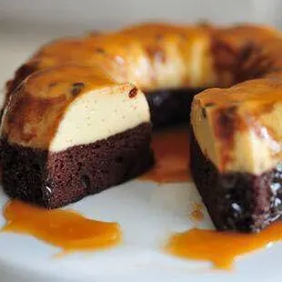 Chocoflan a delicious flan and chocolate cake infused piece of Heaven