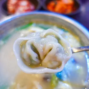 Dumpling soup- light broth &amp; plump dumplings ~ @seattle.food.diva