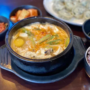 Mixed tofu soup