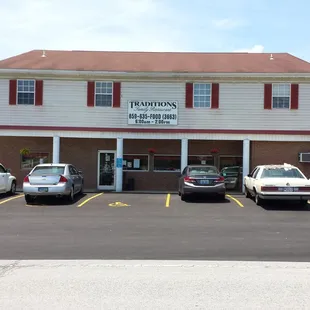 View from 27 near strip mall plus gas station