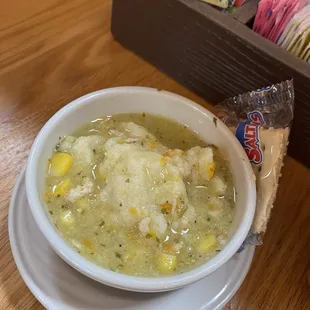 Chicken Corn Rivel Soup