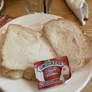 Fresh bread with apple butter