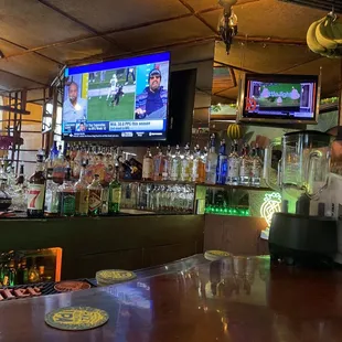 Behind the bar
