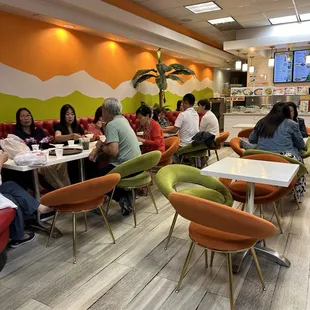 It was late yet the restaurant was almost full!