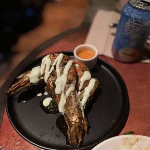 a plate of food on a table