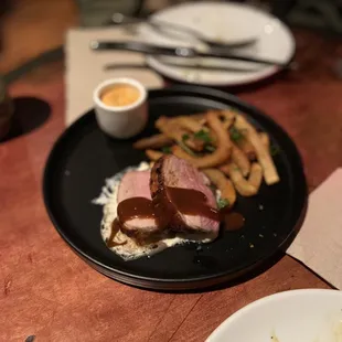 a plate of food on a table