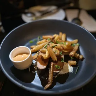 a plate of food on a table