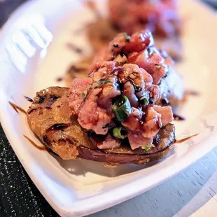 a plate of food on a table