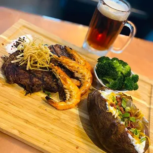 steak and a baked potato