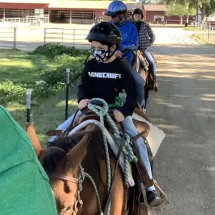 Heading out for our trail ride