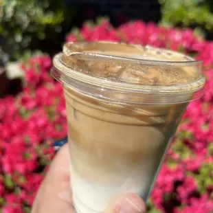 a hand holding a cup of coffee