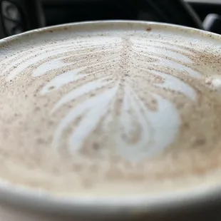 a closeup of a cup of coffee