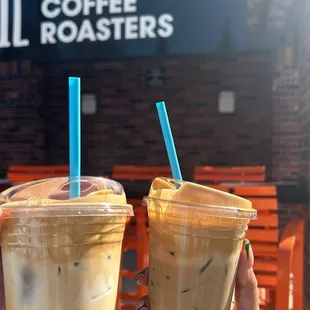 iced dalgona w/ rose