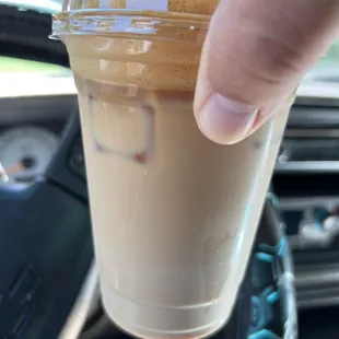 Dalgona with cherry vanilla