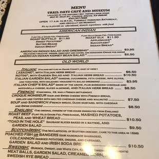sushi and sashimi, menu