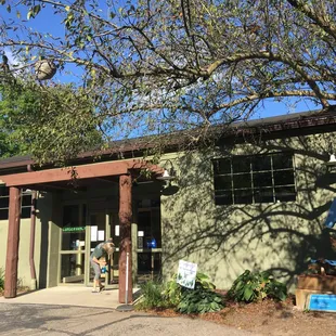 limited seating due to COVID - and another table on other side of display railway car