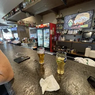 a man sitting at the bar