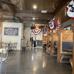 the interior of the restaurant