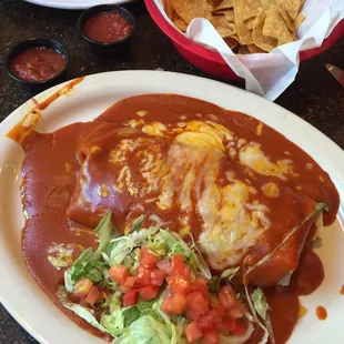Bean and Cheese Burrito Enchilada