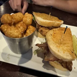 Chicken Caesar Sandwich: Ordered crispy chicken instead of grilled chicken (highly recommend). Parmesan crusted bread is the best part!
