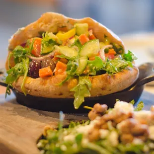 a salad in a pita