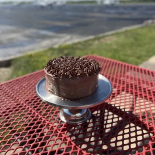 a chocolate cake on a plate