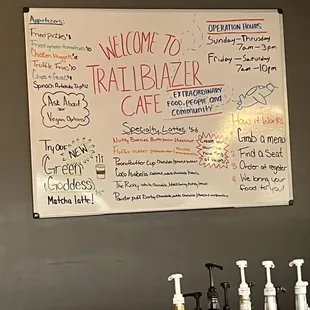 Impressive coffee and tea selections.