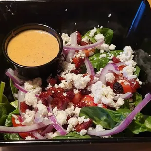 Side Spinach Salad with Chipotle Ranch Dressing