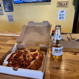 Mini pepperoni and sausage pizza