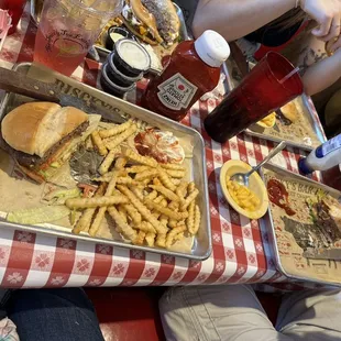 Buffalo Bill Burger and The Wrangler burger.