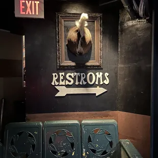 This way to the restrooms.