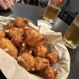 a basket of fried tater tots