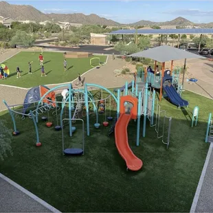 children playing on a playground