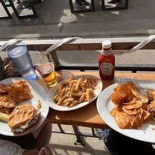 Mushroom burger &amp; truffle fries!