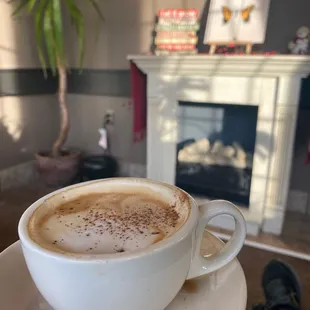 Cappuccino and coziness.