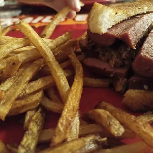 Trust me, get the Ramwich with hot links. And fresh cut fries for the side.