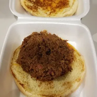 Menu calls ths an "award winning sandwich".  Hardly. Trails End continues to disappoint.