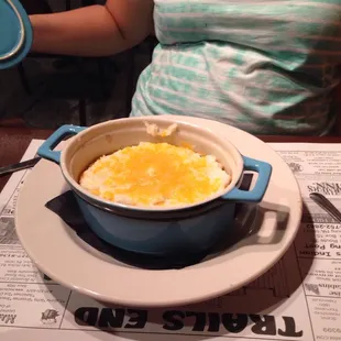Shepard's pie served in a cute little Dutch oven