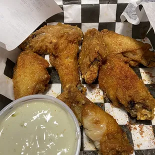 Regular wings... thought about taking a pic after we started eating.